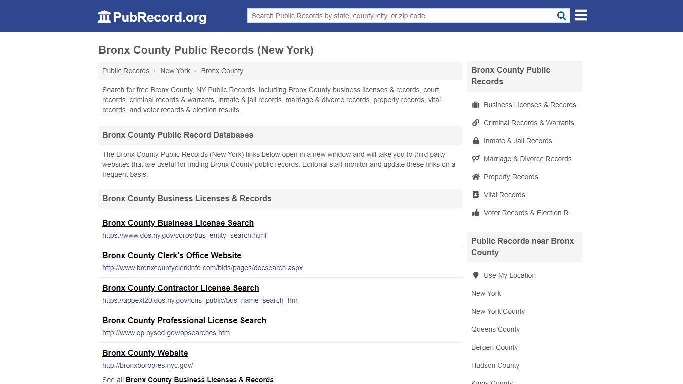 Free Bronx County Public Records (New York Public Records)